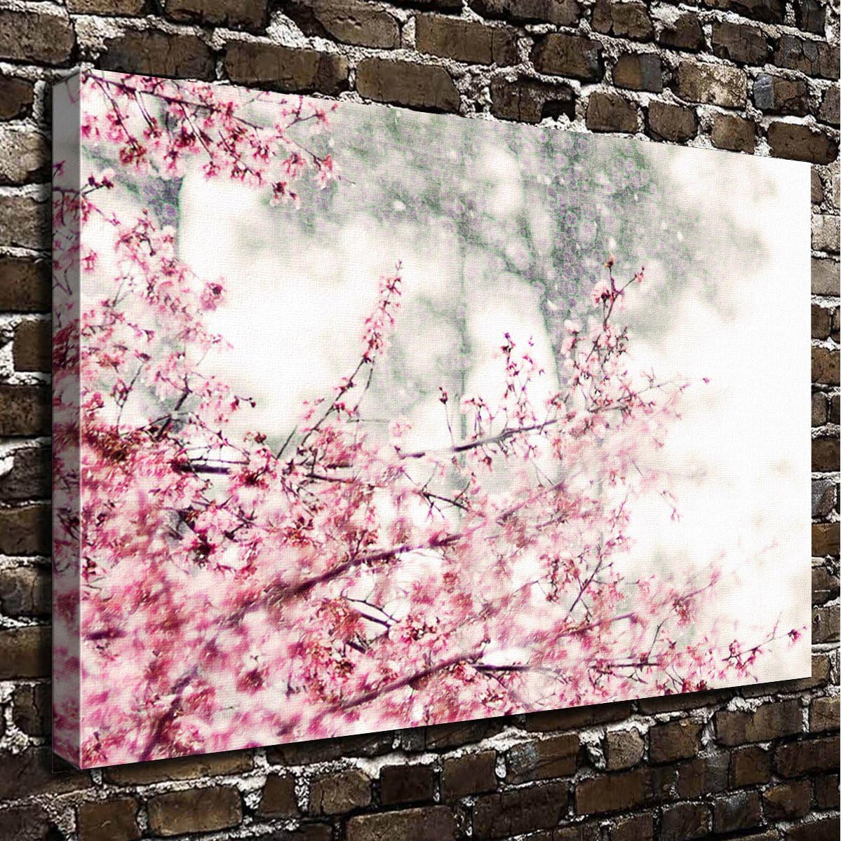 COLORSFORU Wall Art Painting Cherry Blossom Prints On Canvas The Picture Landscape Pictures Oil for Home Modern Decoration Print Decor for Living Room