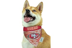 Zubaz NFL Team Reversible Pet Bandana for Dogs & Cats, San Francisco 49Ers, Small/Medium
