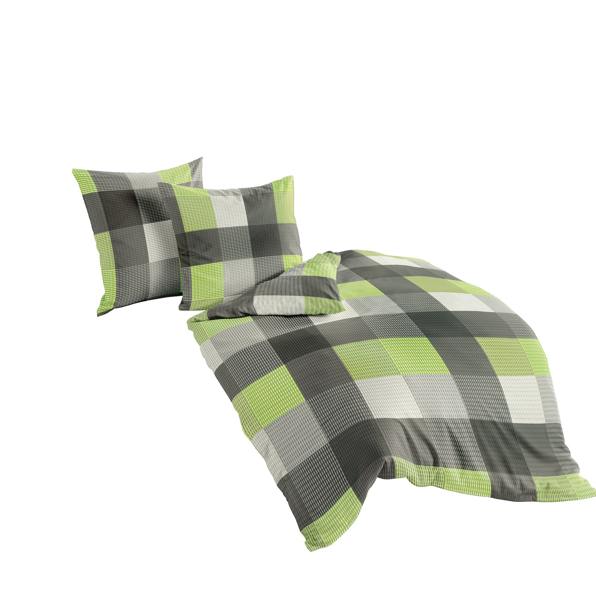 Bierbaum Bed Linen 6452, Flannelette, Designed in Germany, Kiwi 07, 135 x 200 cm