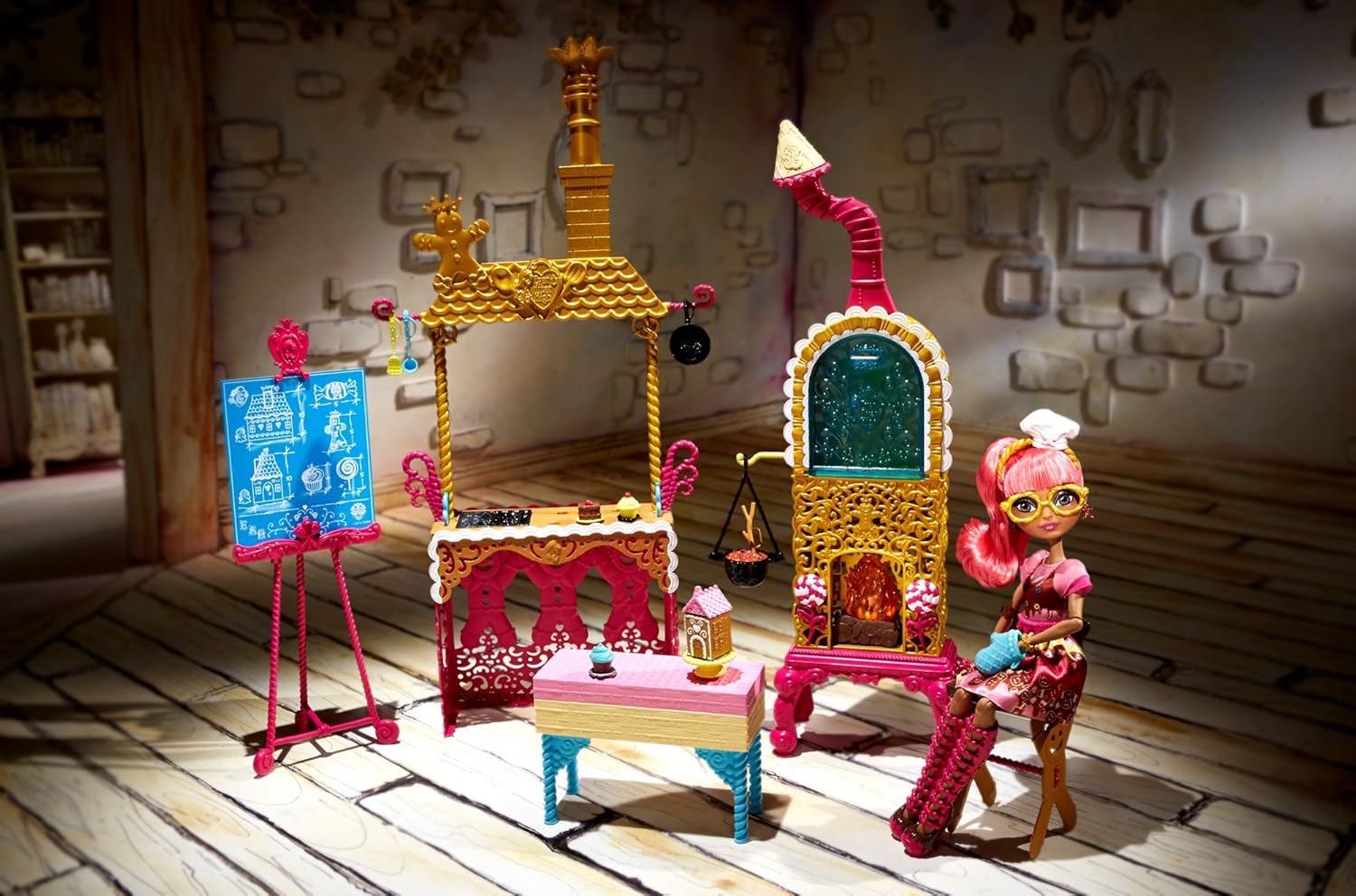 Ever After High Sugar Coated Kitchen with Ginger Breadhouse Doll Play