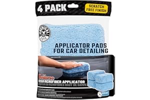 Chemical Guys Premium Grade Microfiber Applicator, Blue (Pack of 4)