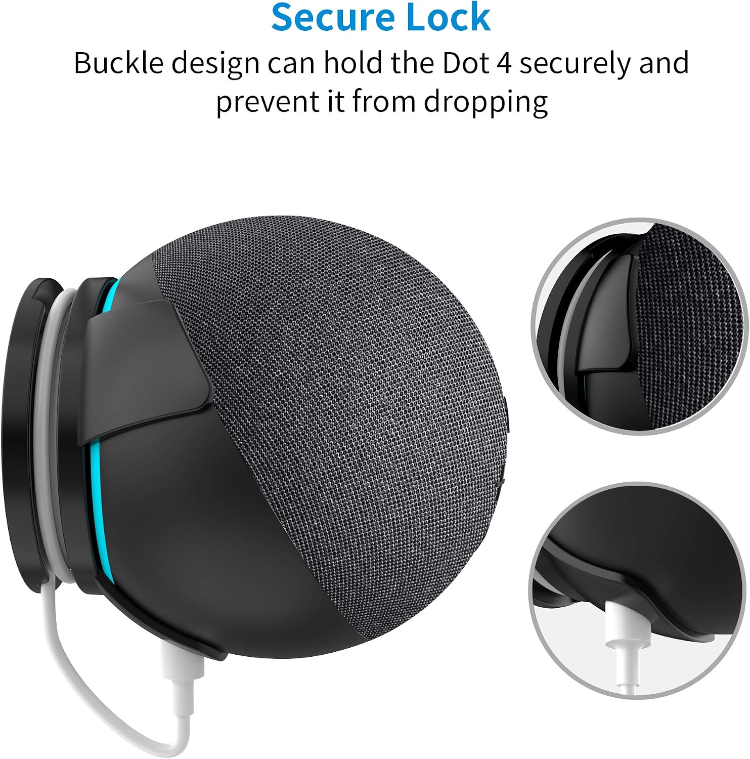 SOKUSIN Wall Mount for Dot 4th Generation, Integrated Cable Management, Space Saving Solution for Your Dot 4th Speakers - Image 5
