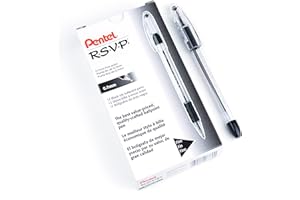 Pentel R.S.V.P. Ballpoint Pen, Everyday Use, Office Supplies, School Supplies, Long Lasting 1,400m Writing Distance, 0.7mm Me