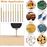 Uolor 10Pcs Mini Twist Drill Bit Set 0.6-2.2mm HSS Titanium Coated Shank 2.35mm view 2