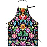 LYIXXIY Kitchen Apron with Pocket,Waterproof Adjustable Neck and Long Ties, Cooking Baking Gardening Painting Apron for Women