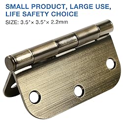 TDCHINGES 3 Pack Antique Brass Door Hinges 3.5 Inch