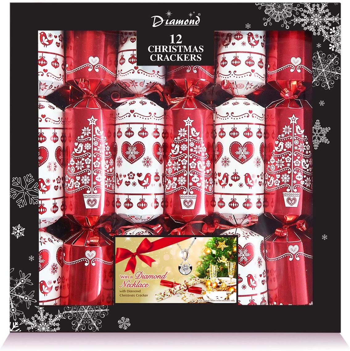Christmas Cracker Ornamental Christmas Tree pack 12 x 12in with premium contents + 18pcs of 'Find the Pair' cards game