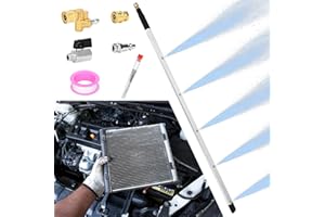 DRAKO-MYXX 24" Radiator Cleaning Wand, Multi-Purpose Radiator Cleaning Wand for Pressure Washers and Air Compressors, Pressure Washer Wand for Car and Truck Radiator Cleaning Tools, Includes 5 Nozzles