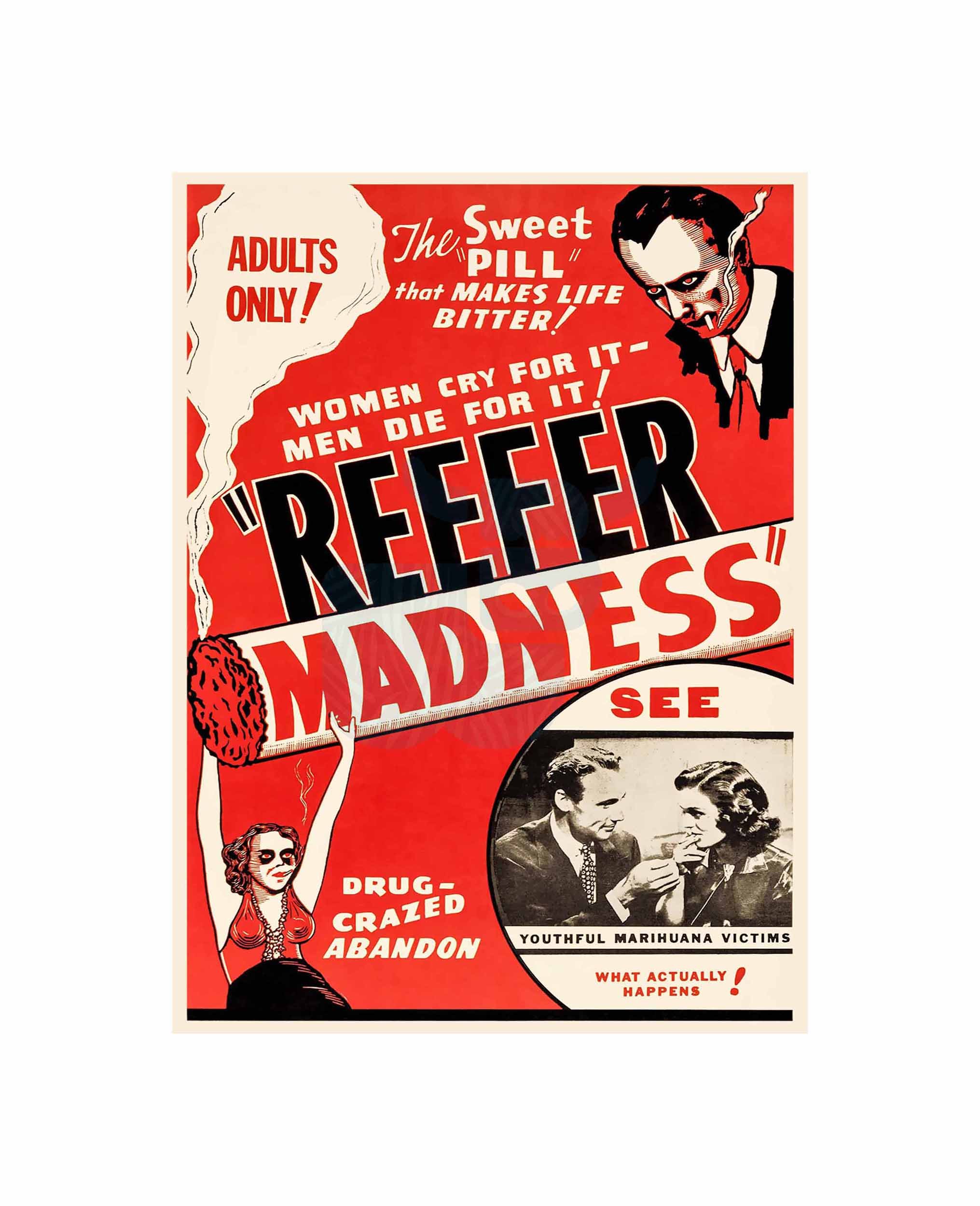 Wee Blue Coo Reefer Madness Movie Advert Canvas Print