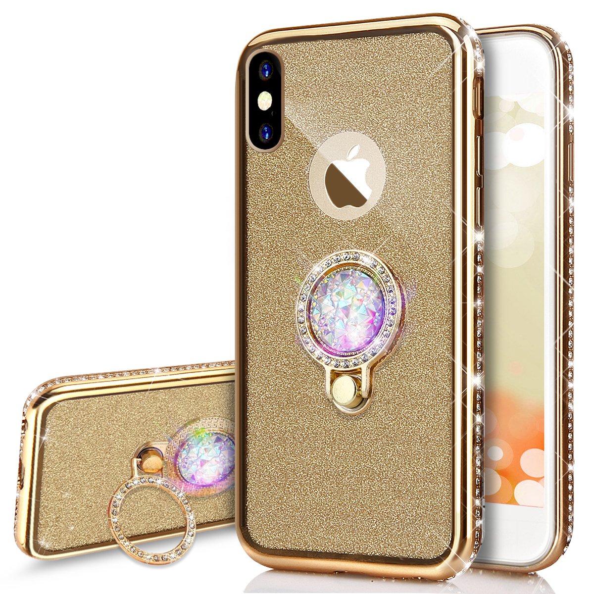 偉大な iPhone xケース、iPhone 10ケース、phezen Luxury Glitter