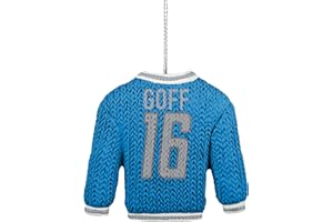 FOCO - NFL Football Holiday Sweater Resin Xmas Christmas Tree Hanging Ornament (Detroit Lions - Jared Goff)