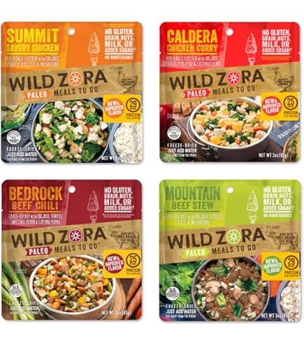Amazon.com: Wild Zora Paleo Freeze Dried Meat Meals, 4 Pack