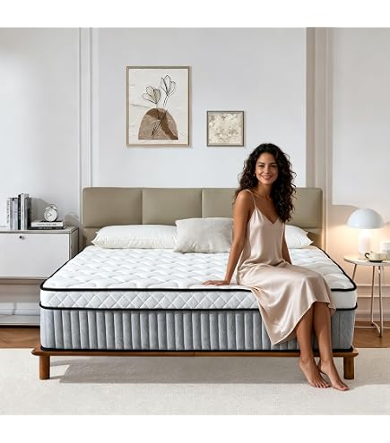 Amazon.com: Bixazx Queen Mattress, 12 Inch Cooling Hybrid Queen