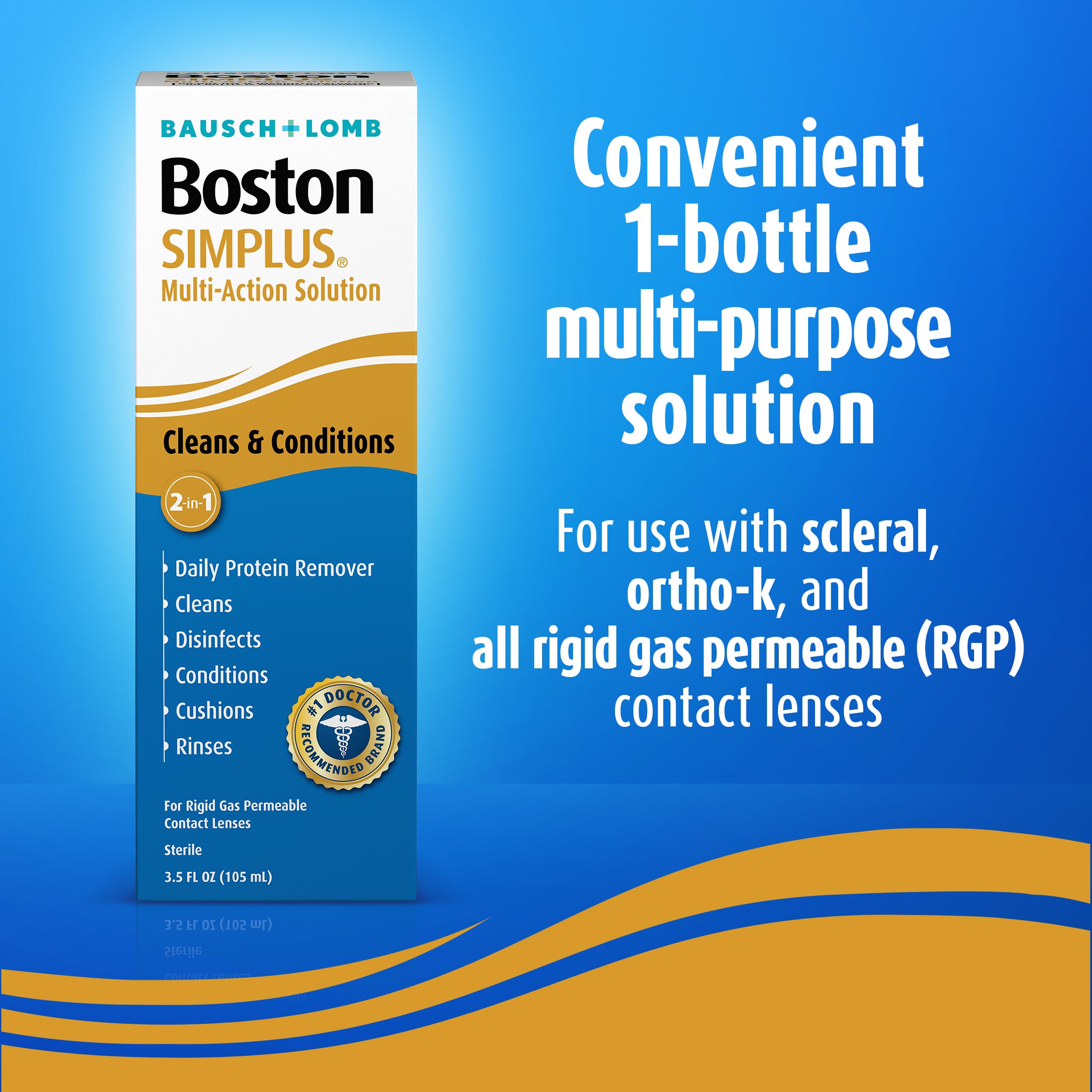Mua Boston SIMPLUS Multi-Action Solution, Cleans & Conditions Rigid Gas ...