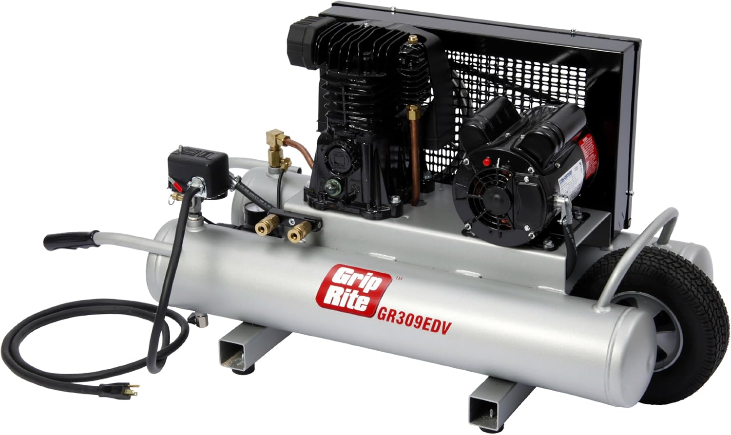 GripRite GR309EDV 3HP 9 Gallon Electric Wheelbarrow Compressor