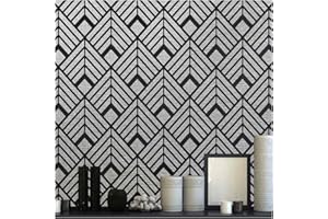 Deco Diamonds Allover Stencil - Art Deco Stencil for Painting Walls – Modern Stencils for Easy DIY Décor – Reusable Laser Cut Wall Stencil - Exclusive Stencil Designs from Cutting Edge Stencils