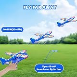 Doloowee Airplane Launcher Toy 3 Foam Planes LED Lights 2 Flight Modes Catapult view 2