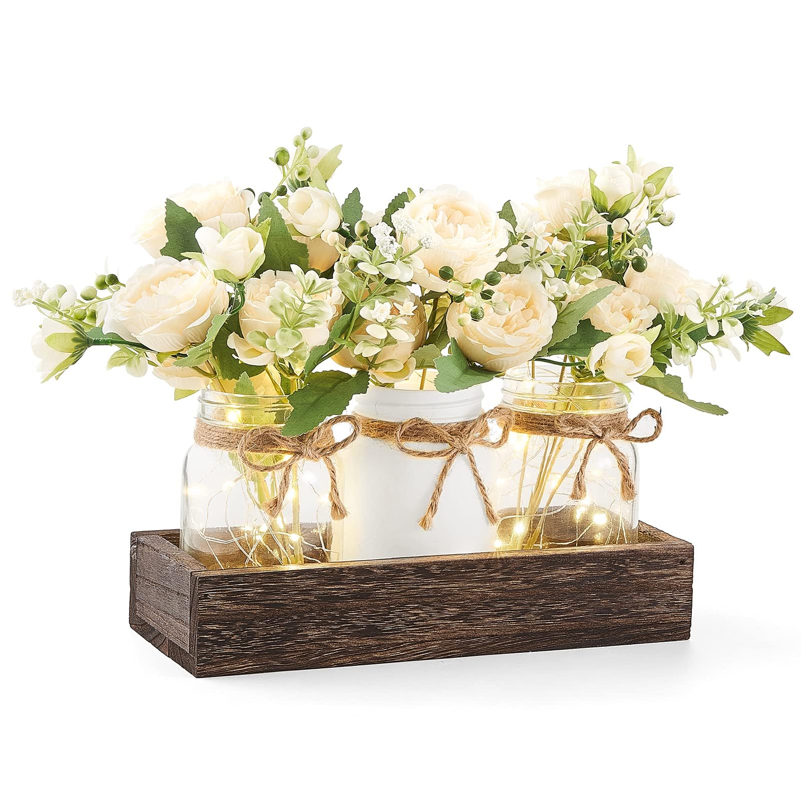 Mason Jar Lights Centerpiece