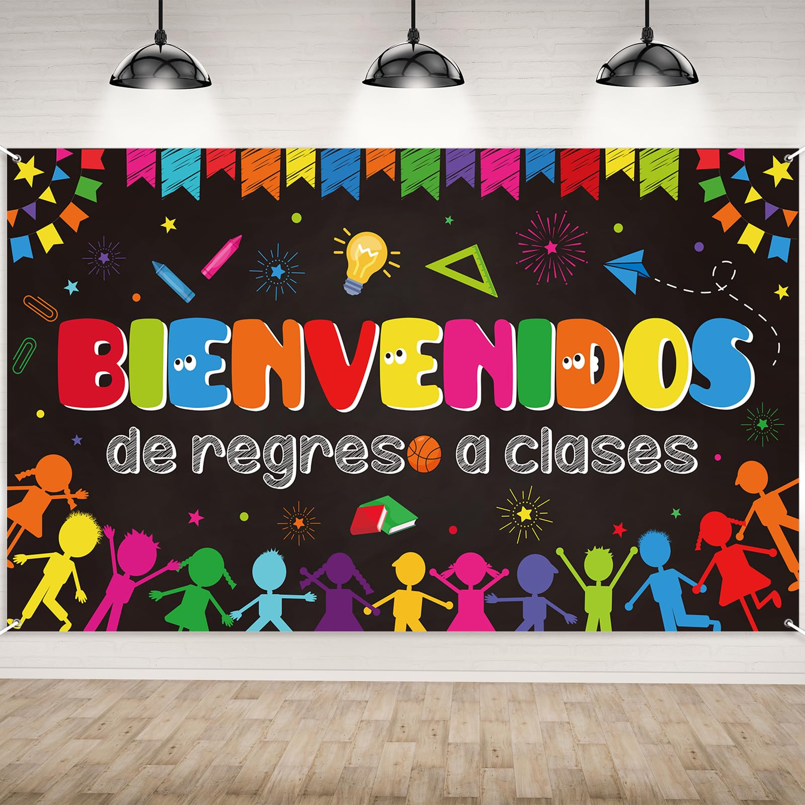 Bienvenidos Sign Spanish Welcome Back to School Banner, Large Fabric ...