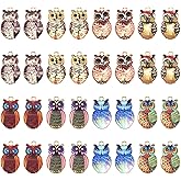 Spritewelry 24pcs Owl Enamel Charms Halloween Owl Enamel Charm Colorful Animal Pendants for Earrings Necklaces Bracelets Jewelry Making DIY Craft Findings