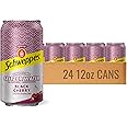 Schweppes Black Cherry Sparkling Seltzer Water - 24, 12oz cans - Refreshing and Crisp Black Cherry Flavor - Perfect Alone or Mixed - 24 Pack
