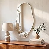JONATHAN Y MIR200A Everly 20 in. W x 42 in. H Large Irregular Framed Decorative Wall Mirror, for Bathroom, Living Room, Bedro