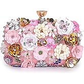 BBTT.ful Women Clutches Flower Evening Handbag Chain Strap Shoulder Bag handbag Wedding bag purse
