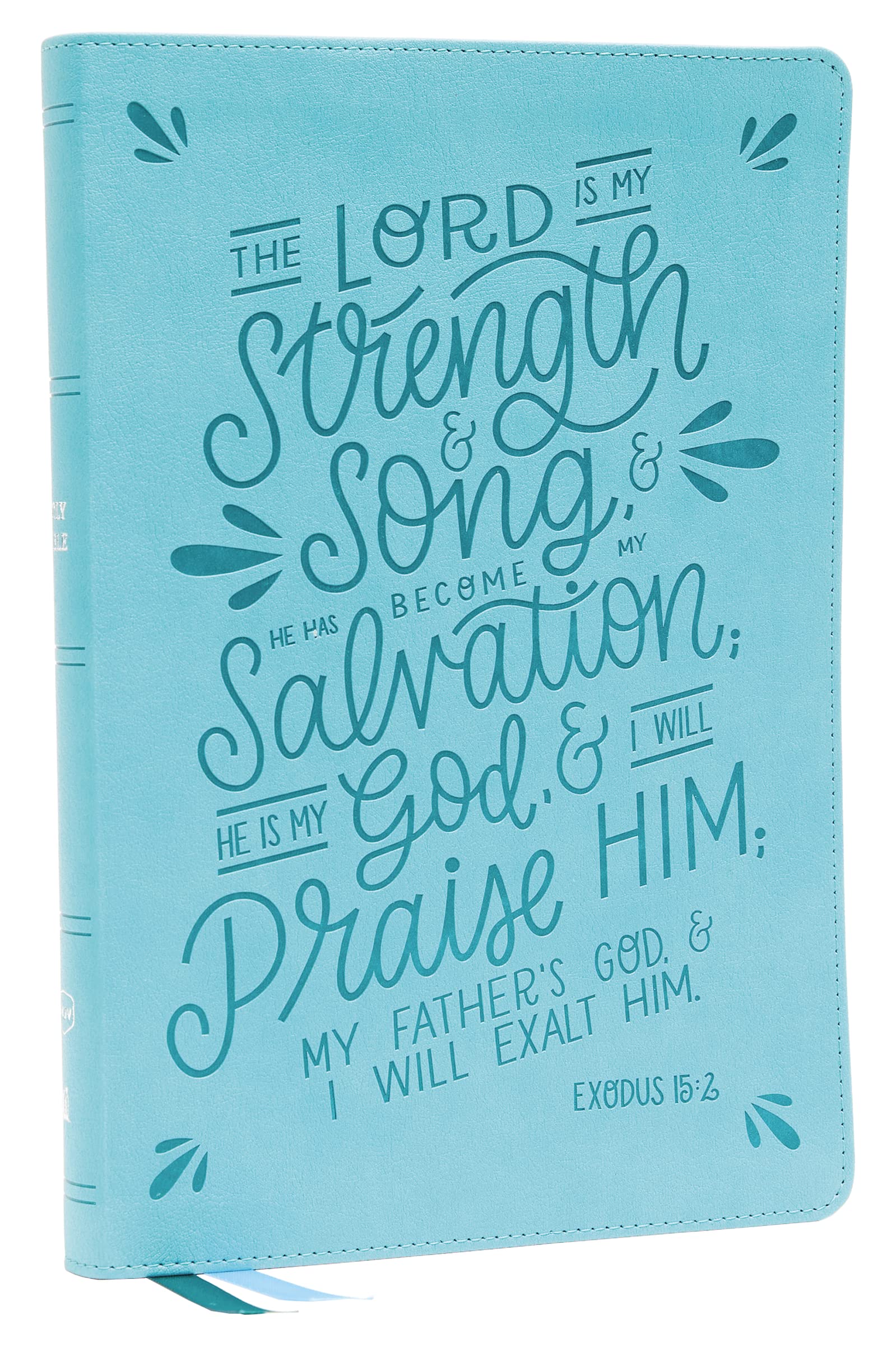 NKJV, Thinline Bible, Verse Art Cover Collection, Leathersoft, Teal, Red Letter, Thumb Indexed, Comfort Print: Holy Bible, New King James Version NKJV, Thinline Bible, Verse Art Cover Collection, Leathersoft, Teal, Red Letter, Thumb Indexed, Comfort Print: Holy Bible, New King James Version Imitation Leather