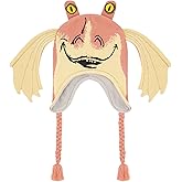 STAR WARS Jar Jar Binks Beanie Hat, Peruvian Winter Knit Cap with 3D Gungan Ears and Tassels, Multi, One Size