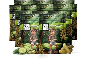 Dill Pickle Peanuts, 175g Bags, Pack of 12 – Tangy Vinegar Flavor Roasted Peanuts Snack – Savory Crunchy Snack for Parties & 
