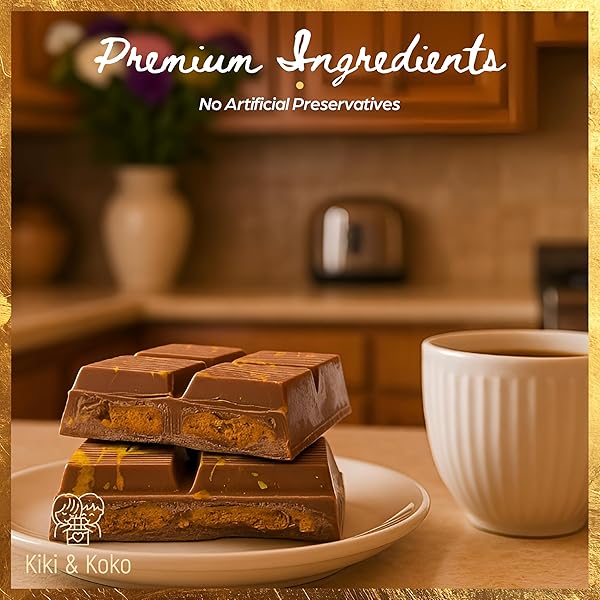 DUBAI STYLE CHOCOLATE – REINTERPRETED: BELGIAN MILK CHOCOLATE 6 OZ WITH CARAMELIZED BISCUIT CREAM & CRISPY KADAYIF – PREMIUM HANDMADE