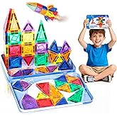 MQGEWQ Mini Magnetic Tiles Toddler Travel Essentials Set,1.5Inch 42PCS Magnetic Building Tiles Portable Construction Toys for Airplane Car Kid Aged 3+ Birthday Gift