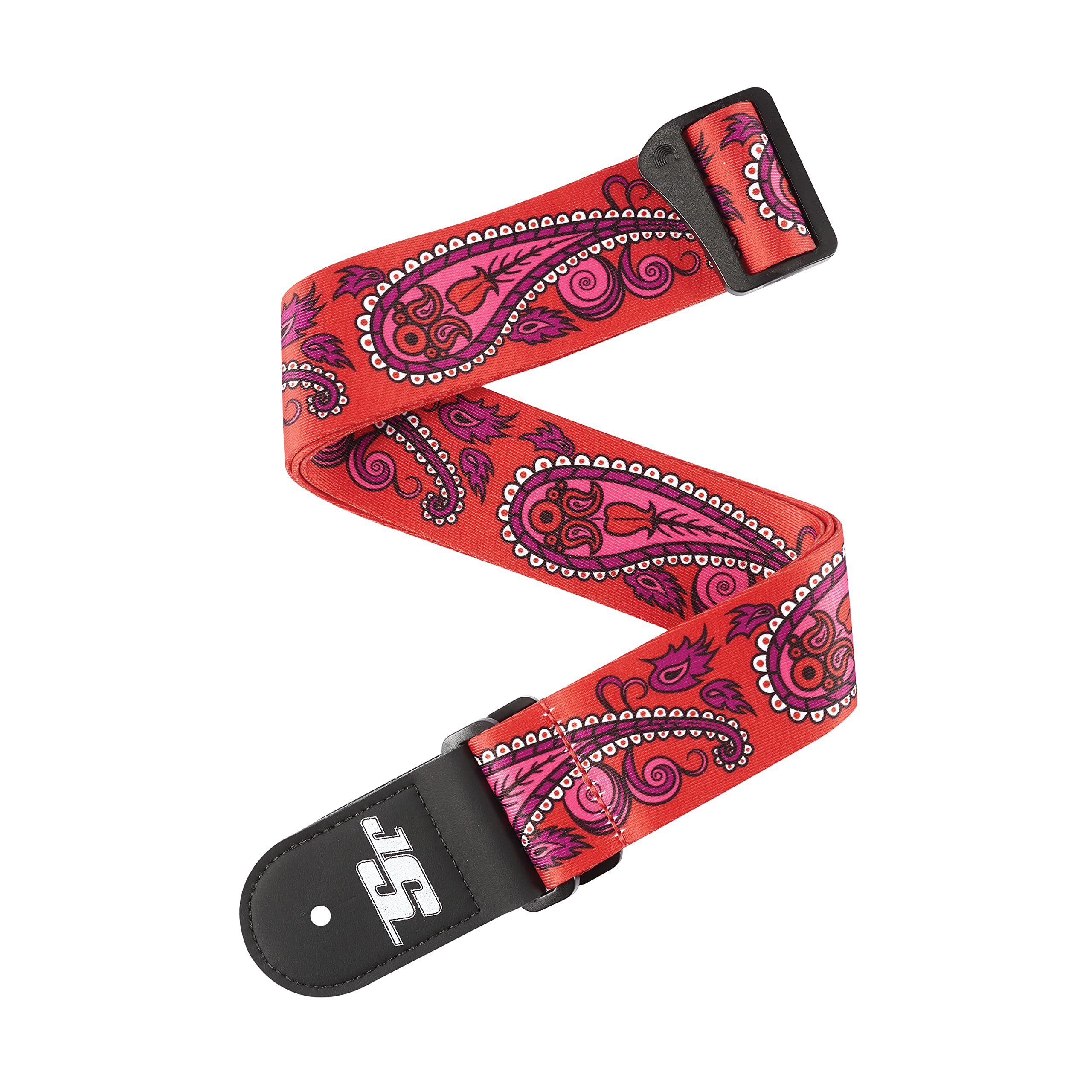 D'Addario Accessories Joe Satriani Guitar Strap - Guitar Accessories - Electric Guitar Strap, Acoustic Guitar Strap, Acoustic Electric Guitar Strap & Bass Guitar Strap - Paisley Red