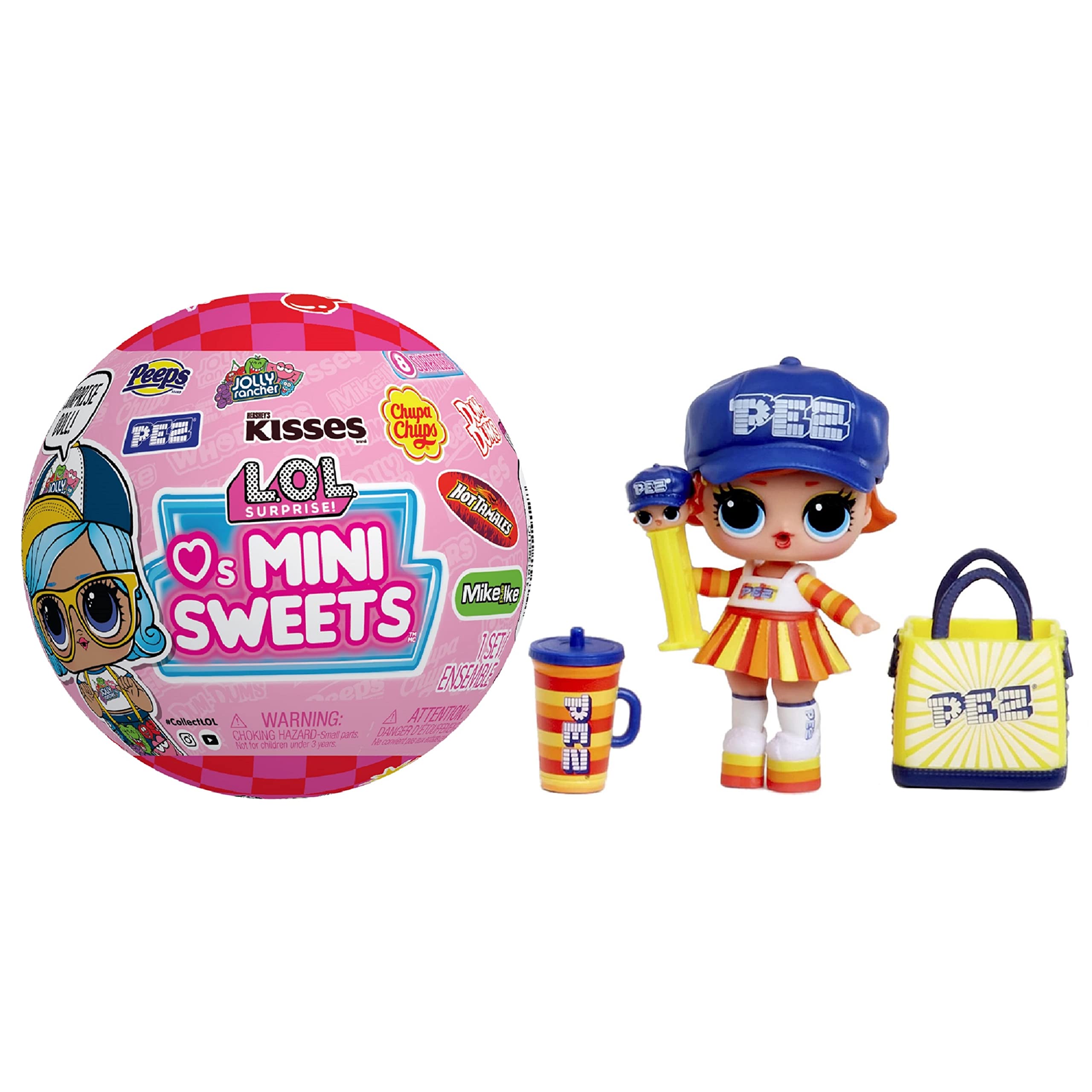 LOL Surprise Loves Mini Sweets Dolls - RANDOM ASSORTMENT - Unbox 8 Surprises Including Accessories & Candy Theme Doll in Paper Ball Packaging - Suitable for Kids & Collectors Ages 4+