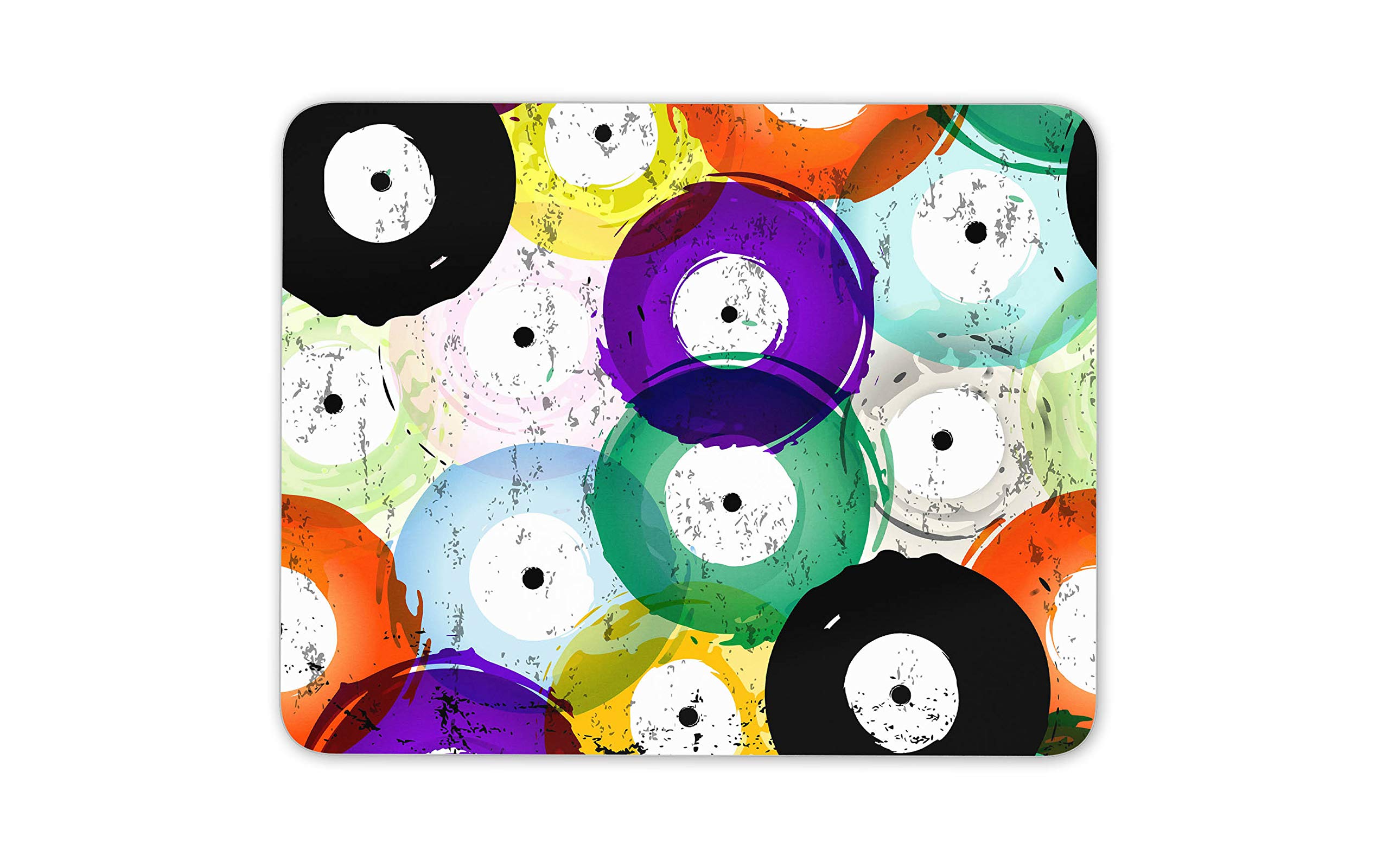 Funky Vinyl Records Mouse Mat Pad - Music DJ Retro Student Computer #14230