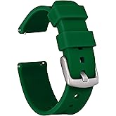 GadgetWraps 22mm Silicone Watch Band Strap with Quick Release Pins Compatible with Fossil, Pebble, Samsung Forest Green, 22mm