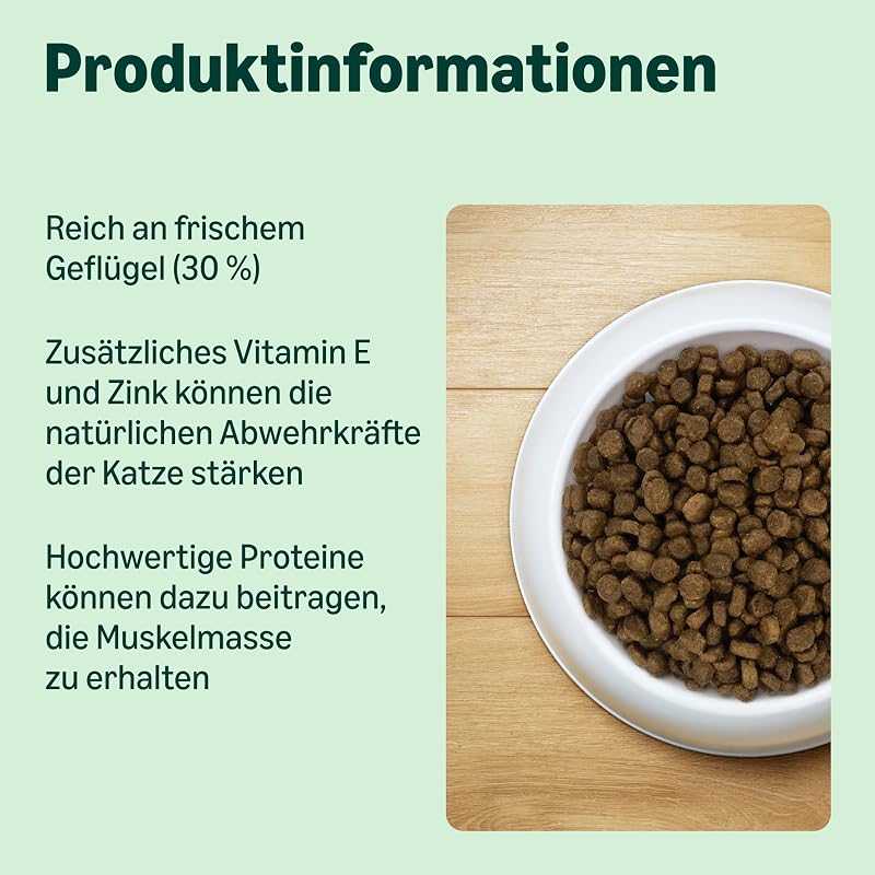 Alleinfuttermittel für Katzen mit getreidefreiem Rezept, Senior, mit frischem Huhn, 3 kg