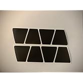 Firefighter Helmet Tets 8 Pack Tetrahedrons Fire Helmet Stickers - Reflective Matte/Flat Black