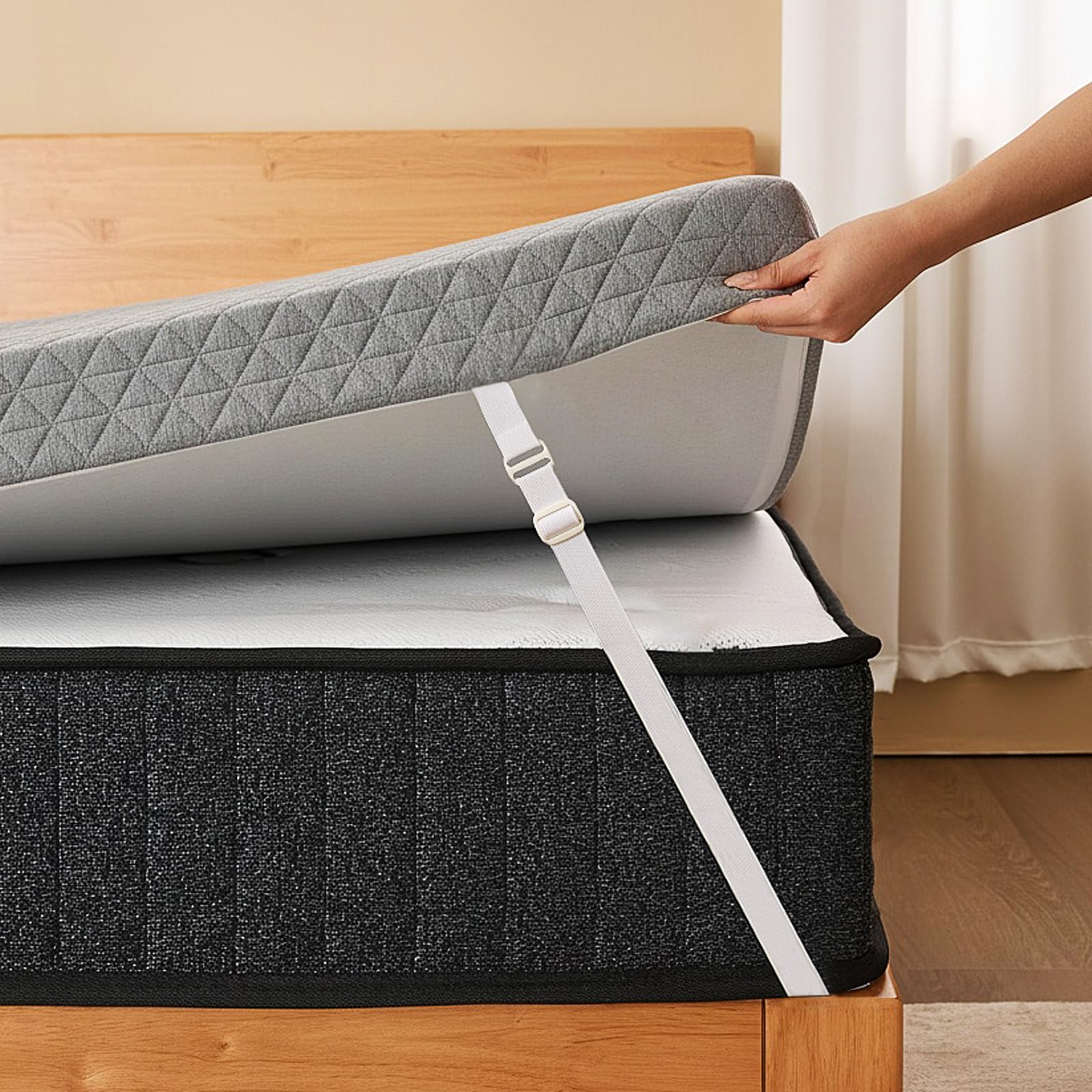 Photo 1 of *MINOR DAMAGE - USED*
Daxpoo 3 Inch Firm Twin XL Mattress Topper- High Density Memory Foam Mattress Topper for Back Pain Relief, Removable & Washable Cover, Non-Slip, CertiPUR-US & Oeko-Tex Certified