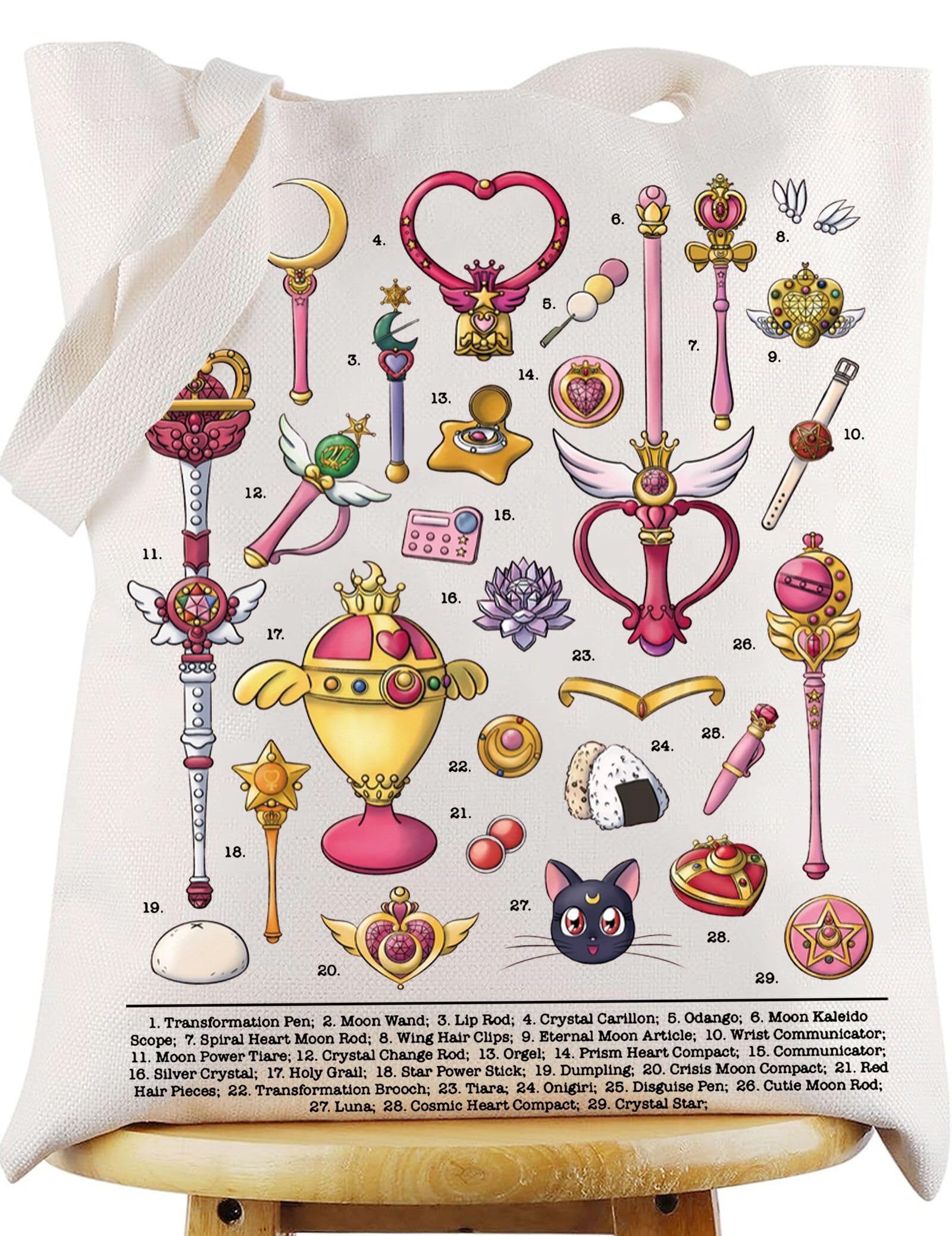 WZMPA Moon Anime Tote Bag Cartoon Fans Gifts Spiral Anime Moon Collectible Shoulder Bag Cartoon Cosplay Merchandise