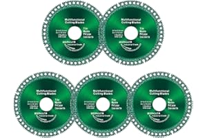 MOPKIUTR 5 Pack 4.5 Inch Indestructible Disc 2.2 for Angle Grinder 7/8'', Indestructible Disc for Grinder,Composite Multifunctional Cutting Discs for Smooth Cutting、 Chamfering、 Grinding Materials（115mm）