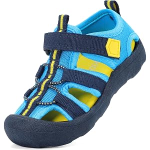 Wide Toe Box Toddler Sandals Water Shoes Boys Girls Quick Dry Summer Beach | Non Slip Sole, Flexible, Machine Washable, Easy