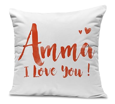 Buy Tied Ribbons Amma I Love You Printed Satin Cushion Satin