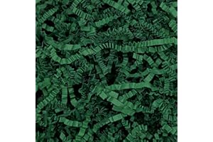 TISSPOMS 2LB Dark Green Crinkle Cut Paper Shred Filler, Paper Shreds for Basket Fillers, Birthday, Gift Wrapping, Anniversary, New Years, Wedding, Halloween, Thanksgiving, Christmas Gift Decor Party Filler
