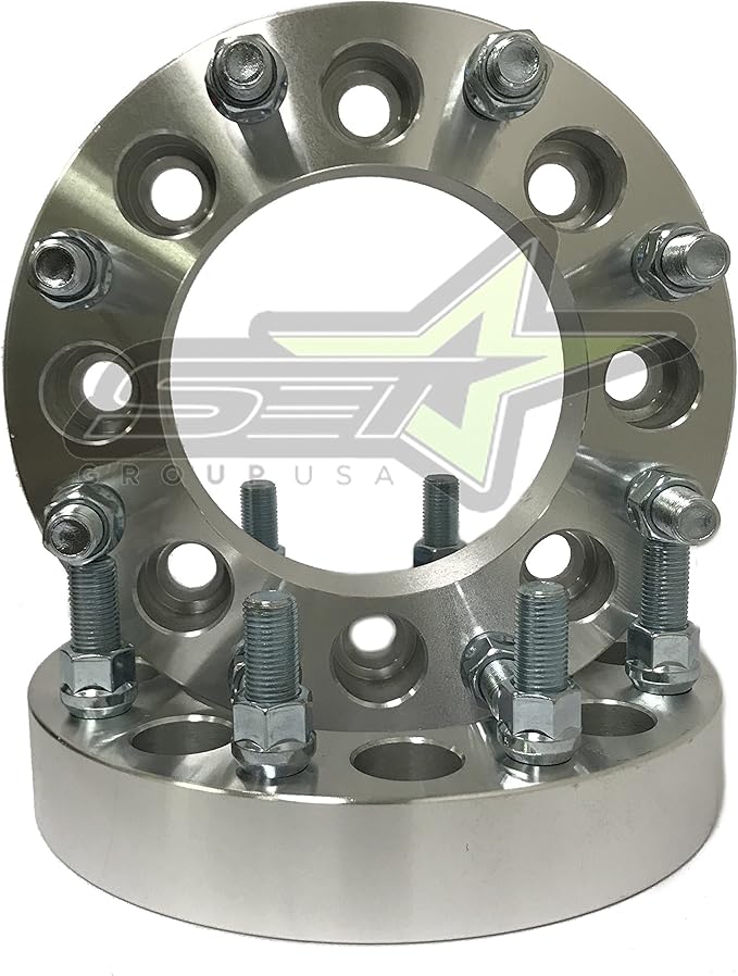 2Pc 8x6.5 to 8x180 Wheel Adapters Fits Most 8 Lug Chevy & GMC 1.5