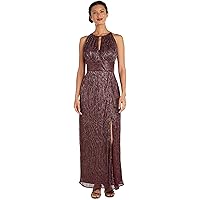 R&M Richards Women's Crinkle Pleated Empire Waist Gown W/Split Sleeves &  Front Slit - Cocktail Party Evening Maxi Dress at Amazon Women's Clothing  store