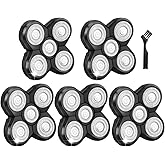 5 Pack Replacement Blades for Freebird Head Shaver | 5-Blade Electric Razor Refills for Bald Men Freedom Grooming + 1 Cleaning Brush