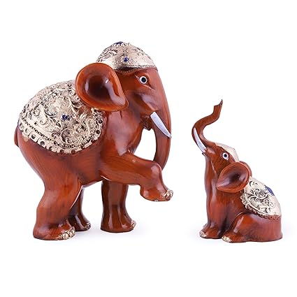 MARINER'S CREATION Elephant Set Statue Idol for Home Decor Bedroom, LIVINGROOM Decoration | Decorative SHOWPIECE for Home |Statue for LIVINGROOM