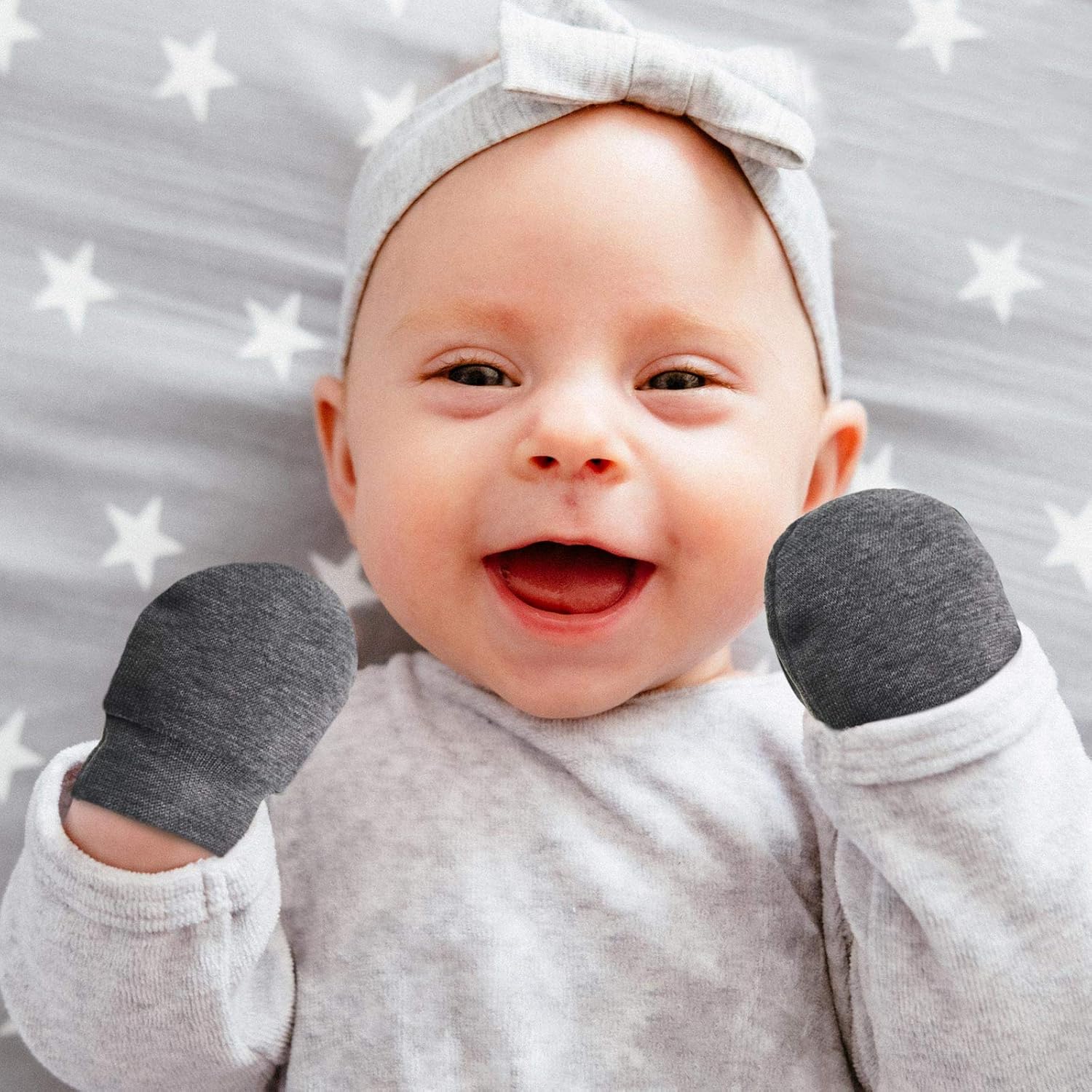 18 Pairs of Newborn Baby Mittens Infant Toddler Gloves No Scratch Mittens Cotton Gloves for 0-6 Months Baby Boys Girls (Dark Color): Clothing