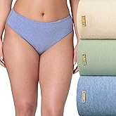Bali womens Hi-cut Underwear Pack, Lux Cotton Essentials Hi-cut Underwear, Full Coverage Panties, Moisture-wicking, 3-pack